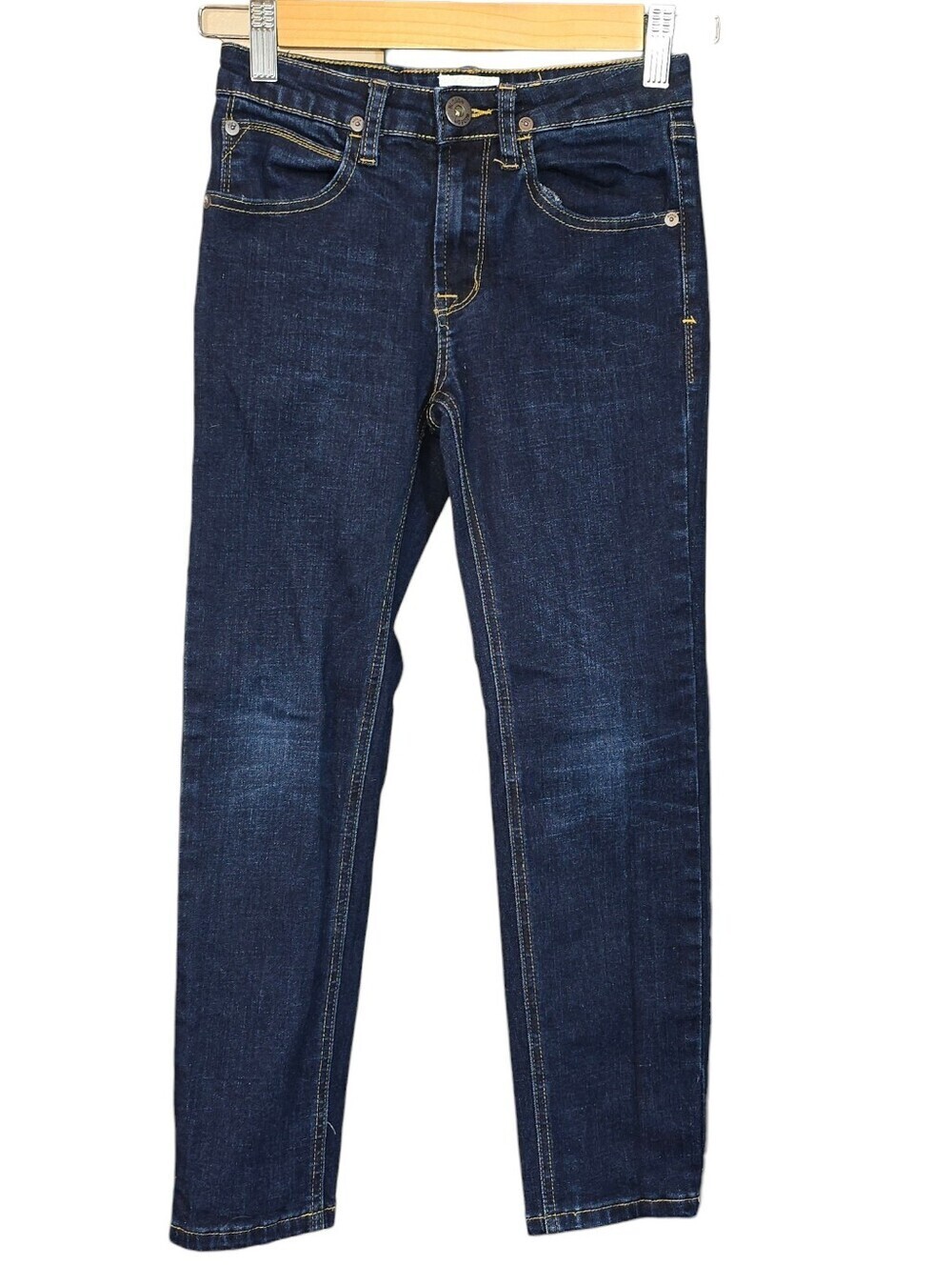 HUDSON Girls Dark Wash Slim Straight Jeans Adjustable Waist Premium Denim Size 7